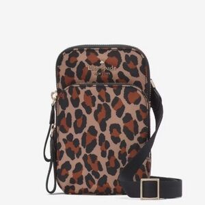 Kate Spade Chelsea Leopard-Print Crossbody Phone Bag NWOT